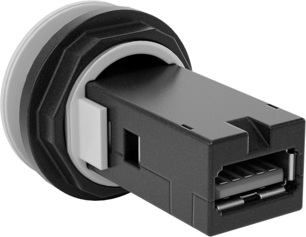 Panele Monte USB Adaptörü, 3.2 Gen 1 USB, A Dişi x A Dişi, Gümüş