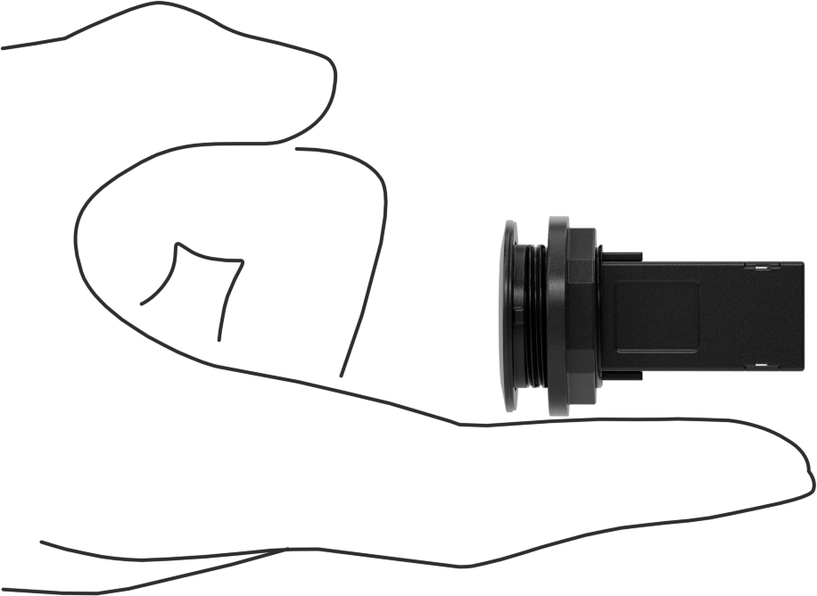 Panele Monte USB Adaptörü, 3.2 Gen 1 USB, A Dişi x A Dişi, Siyah