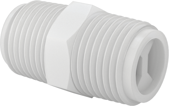 Kompakt Plastik Dişli Çek Valf, 3/8 NPT Erkek x 3/8 NPT Erkek