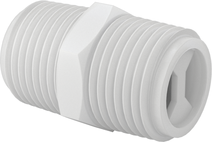 Kompakt Plastik Dişli Çek Valf, 1/2 NPT Erkek x 1/2 NPT Erkek