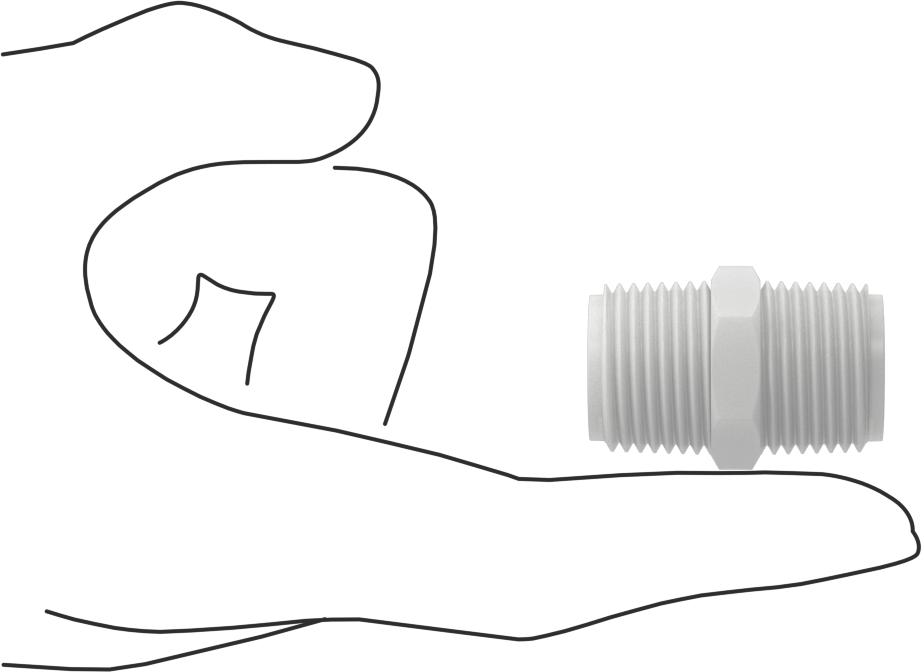 Kompakt Plastik Dişli Çek Valf, 1/2 NPT Erkek x 1/2 NPT Erkek