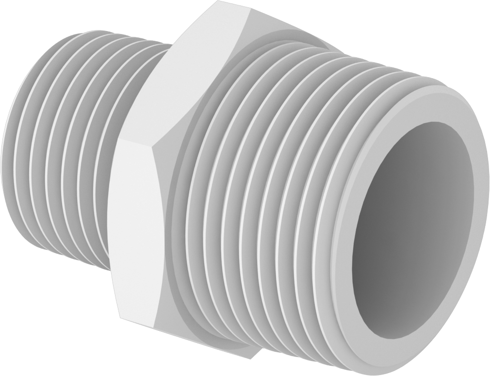 Kompakt Plastik Dişli Çek Valf, 1/2 NPT Erkek x 3/4 NPT Erkek