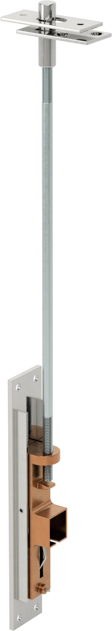 Zorlamaya Dayanıklı Gömme Sürgü Kilidi, Mat Krom, 6-3/4“ Uzunluk x 1-1/4” Genişlik Plaka