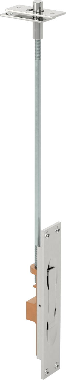 Zorlamaya Dayanıklı Gömme Sürgü Kilidi, Mat Krom, 6-3/4“ Uzunluk x 1-1/4” Genişlik Plaka
