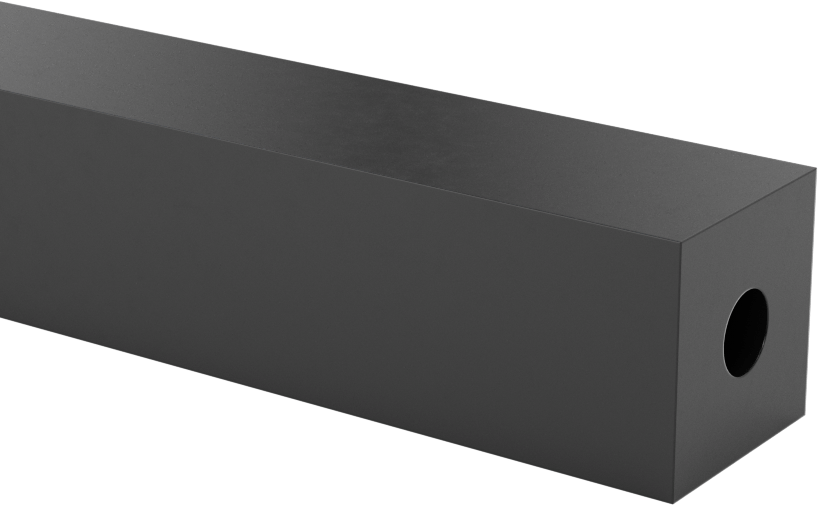 Yağa Dayanıklı Buna-N Kauçuk Kare Boru, 36" Uzunluk, 1/4" ID, ASTM D2000