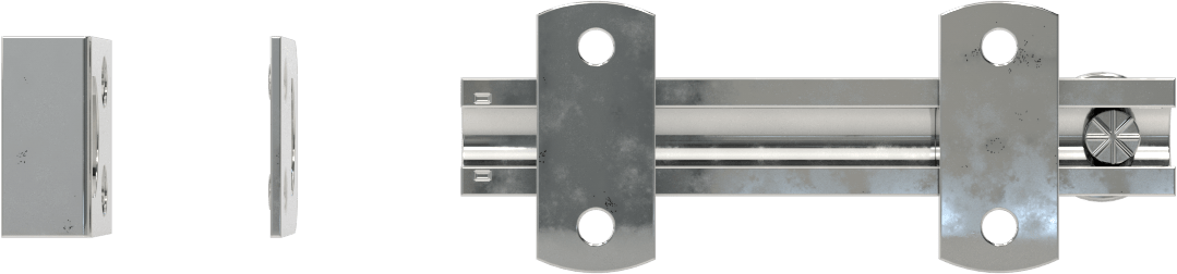 Kayan Cıvata Mandalı, Krom Kaplı Pirinç, 4“ Genişlik x 1-9/16” Yükseklik