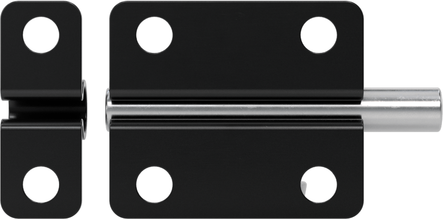 Kaldır-Bırak Namlu Kayar Cıvata Mandalı, Siyah Boyalı Çelik, 1-3/4“ Genişlik x 1-1/2” Yükseklik