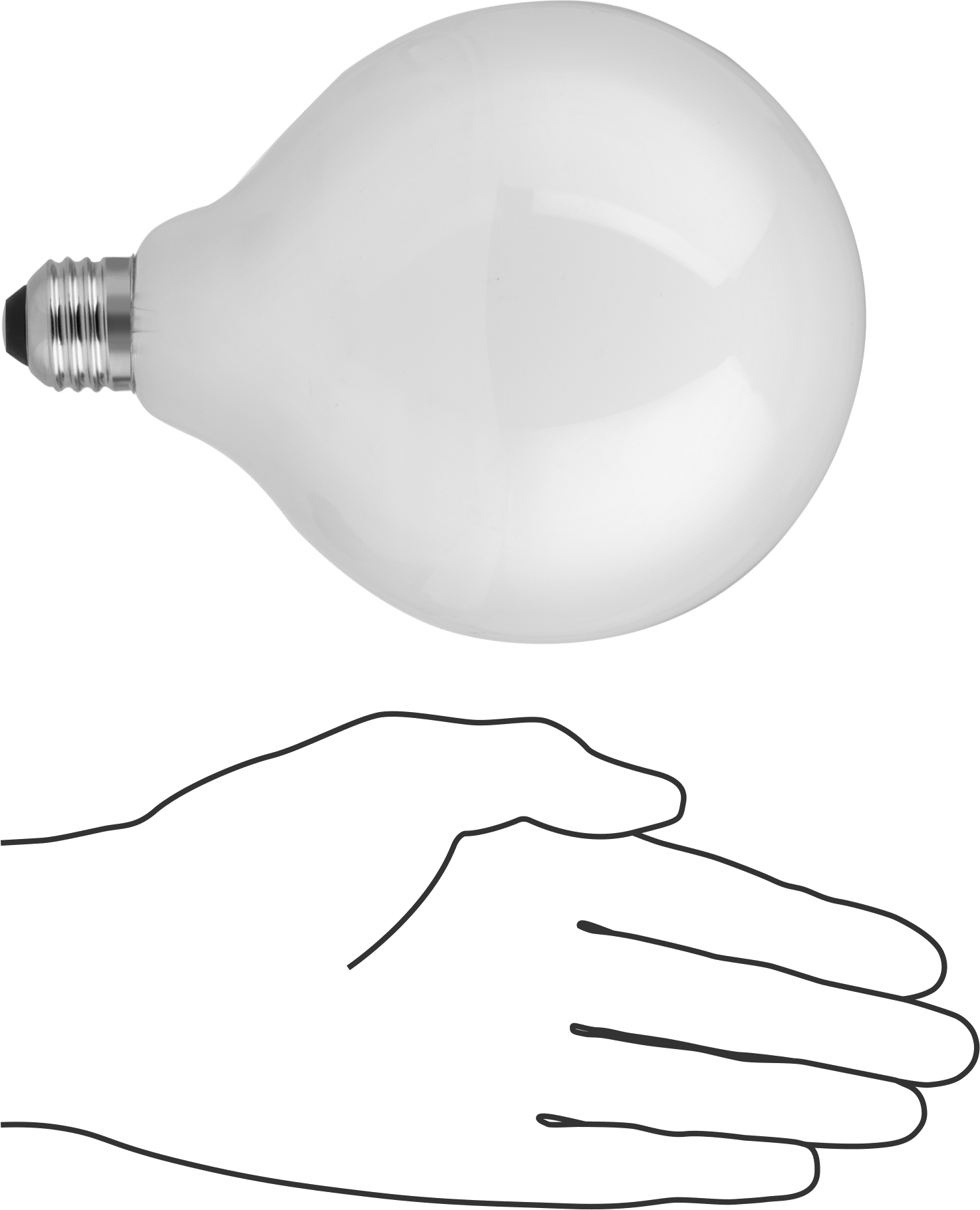Vidalı Ampul, Küre, Orta Taban, 120V, 4.5W, Sıcak 2700K, 350 Lumens