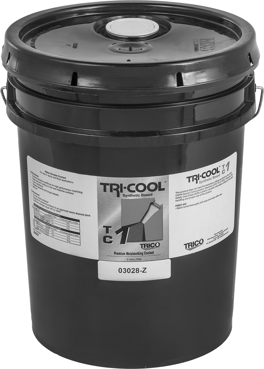 Frezeleme, Delme, ve Torna Soğutma Sıvısı, Sisleme Sistemleri için, Trico Tri-Cool, 5 Galon Kova