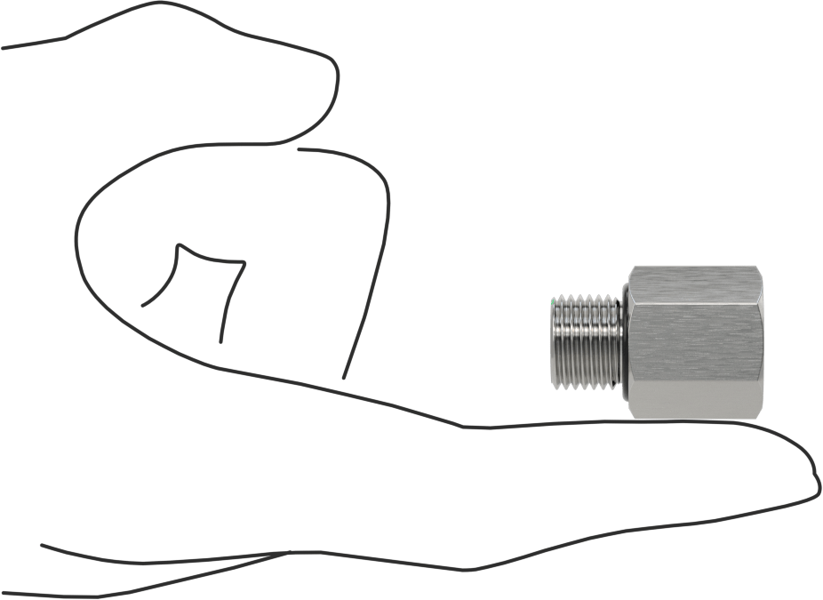 Orta Basınçlı 316 Paslanmaz Çelik Dişli Boru Bağlantı Parçası, Düz Adaptör, 1/4 NPT Dişi x 1/4 BSPP Erkek