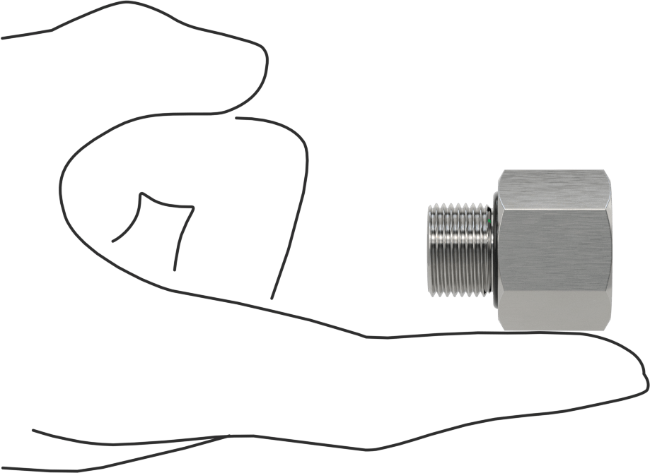 Orta Basınçlı 316 Paslanmaz Çelik Dişli Boru Bağlantı Parçası, Düz Adaptör, 3/8 NPT Dişi x 3/8 BSPP Erkek