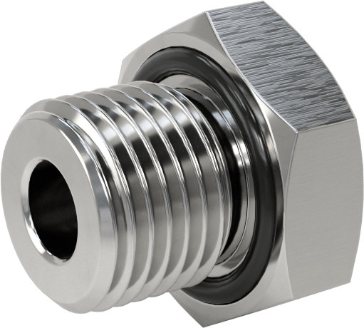 Orta Basınçlı 316 Paslanmaz Çelik Dişli Boru Bağlantı Parçası, Redüksiyon Adaptörü, 1/16 NPT Dişi x 1/4 BSPP Erkek