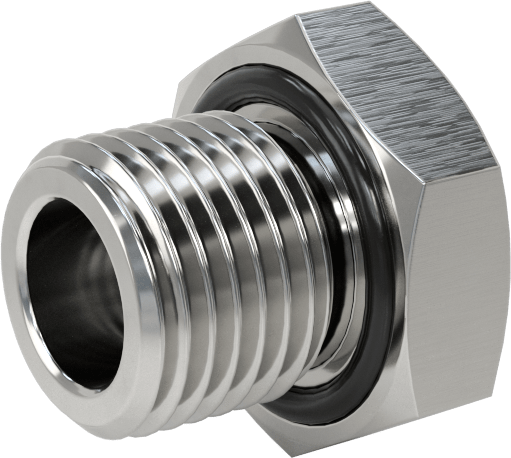 Orta Basınçlı 316 Paslanmaz Çelik Dişli Boru Bağlantı Parçası, Redüksiyon Adaptörü, 1/8 NPT Dişi x 1/4 BSPP Erkek