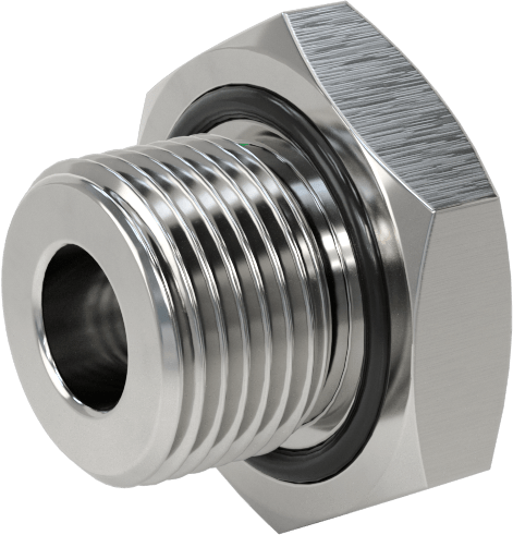 Orta Basınçlı 316 Paslanmaz Çelik Dişli Boru Bağlantı Parçası, Redüksiyon Adaptörü, 1/8 NPT Dişi x 3/8 BSPP Erkek