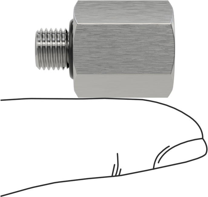 Orta Basınçlı 316 Paslanmaz Çelik Dişli Boru Bağlantı Parçası, Redüksiyon Adaptörü, 1/4 NPT Dişi x 1/16 BSPP Erkek