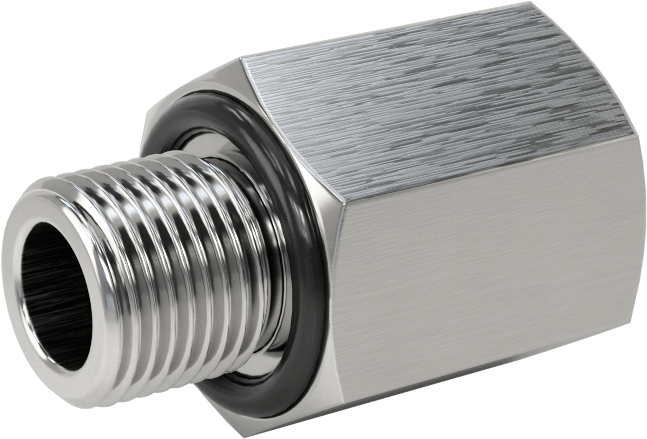 Orta Basınçlı 316 Paslanmaz Çelik Dişli Boru Bağlantı Parçası, Redüksiyon Adaptörü, 1/4 NPT Dişi x 1/8 BSPP Erkek