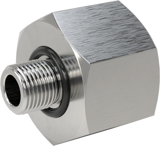 Orta Basınçlı 316 Paslanmaz Çelik Dişli Boru Bağlantı Parçası, Redüksiyon Adaptörü, 3/8 NPT Dişi x 1/8 BSPP Erkek