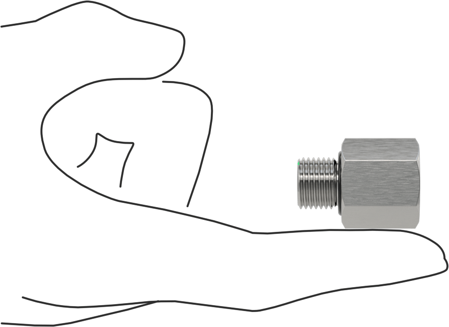 Orta Basınçlı 316 Paslanmaz Çelik Dişli Boru Bağlantı Parçası, Redüksiyon Adaptörü, 3/8 NPT Dişi x 1/4 BSPP Erkek