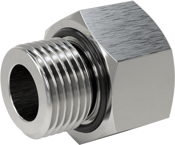 Orta Basınçlı 316 Paslanmaz Çelik Dişli Boru Bağlantı Parçası, Redüksiyon Adaptörü, 3/8 NPT Dişi x 1/2 BSPP Erkek