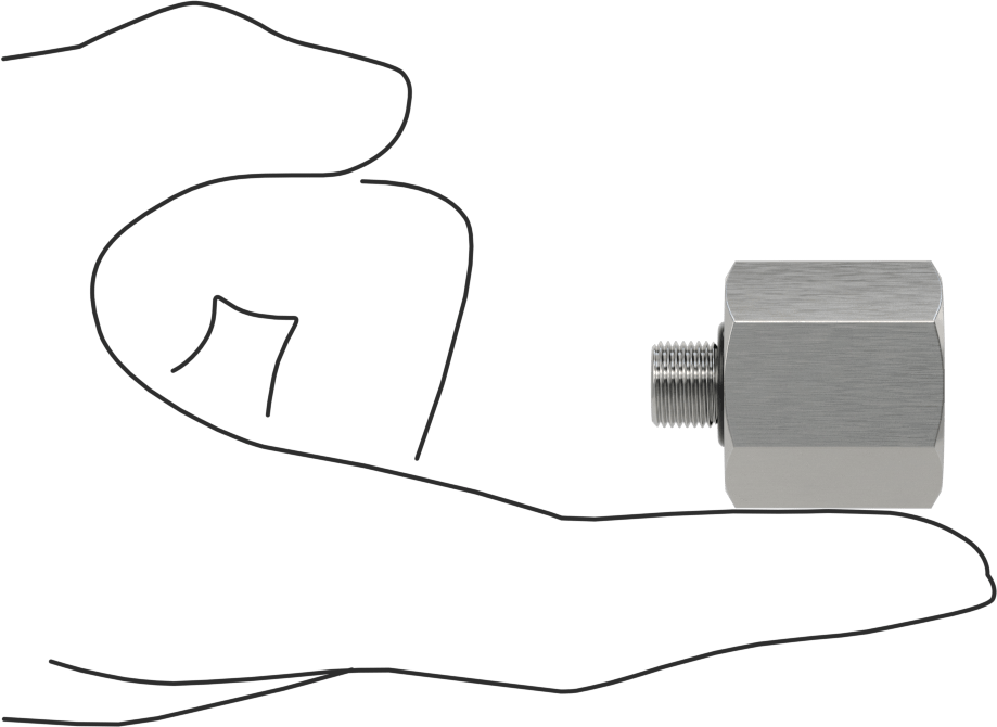 Orta Basınçlı 316 Paslanmaz Çelik Dişli Boru Bağlantı Parçası, Redüksiyon Adaptörü, 1/2 NPT Dişi x 1/8 BSPP Erkek