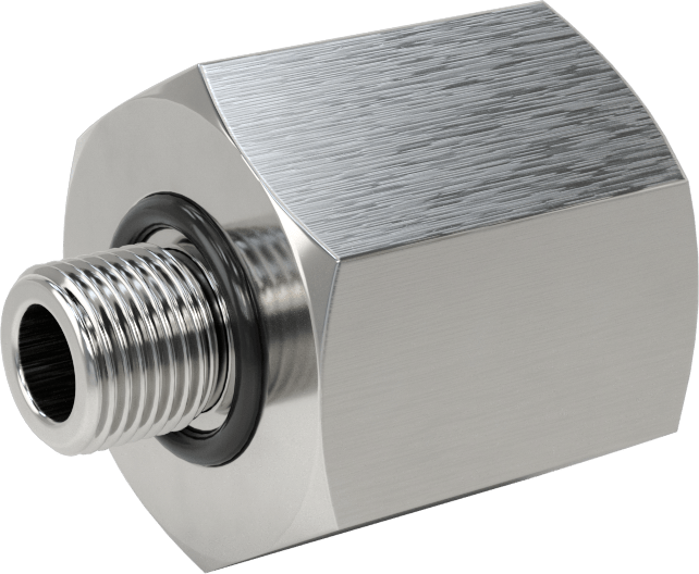 Orta Basınçlı 316 Paslanmaz Çelik Dişli Boru Bağlantı Parçası, Redüksiyon Adaptörü, 1/2 NPT Dişi x 1/8 BSPP Erkek
