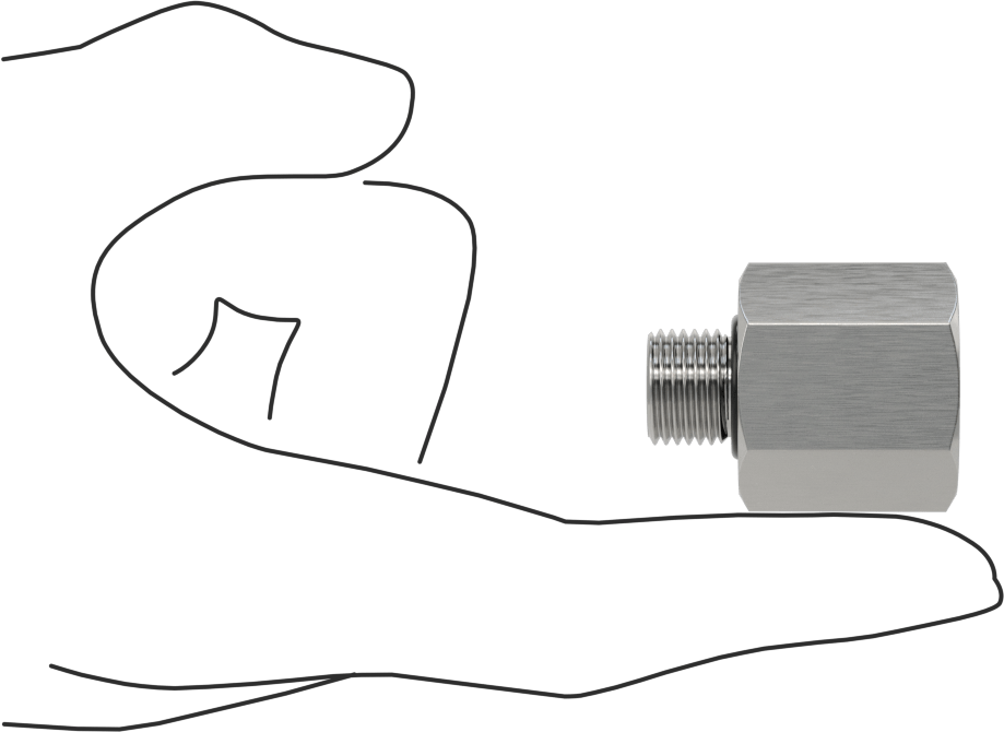 Orta Basınçlı 316 Paslanmaz Çelik Dişli Boru Bağlantı Parçası, Redüksiyon Adaptörü, 1/2 NPT Dişi x 1/4 BSPP Erkek