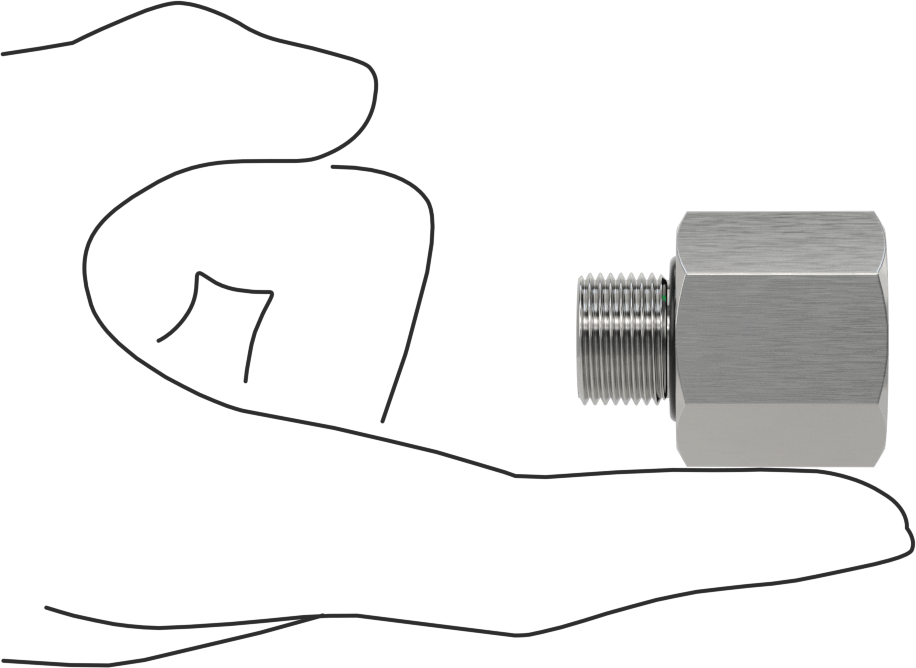 Orta Basınçlı 316 Paslanmaz Çelik Dişli Boru Bağlantı Parçası, Redüksiyon Adaptörü, 3/4 NPT Dişi x 3/8 BSPP Erkek