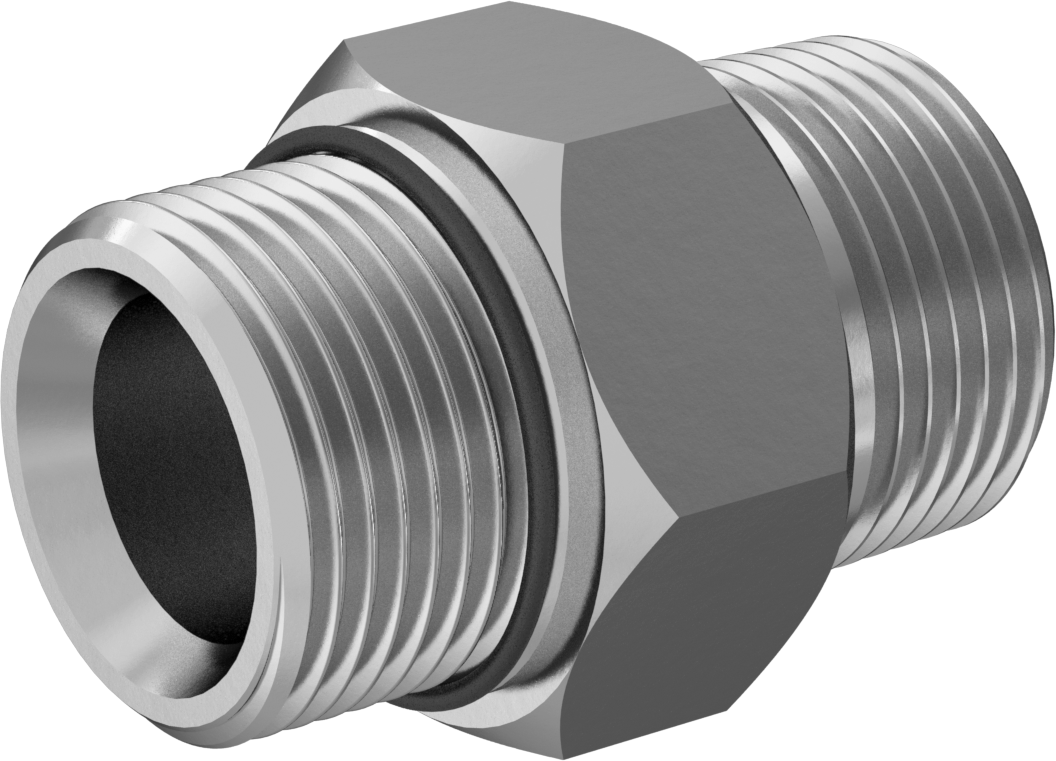 Orta Basınçlı 316 Paslanmaz Çelik Dişli Boru Bağlantı Parçası, Adaptör, 3/4 BSPP x BSPT Erkek