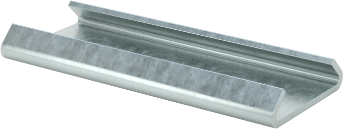 Metal Çemberleme için Çinko Kaplama Çelik Contalar, Açık, 3/8" Genişlikte Çemberleme için, 1" Uzunluk
