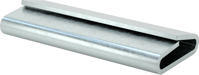 Metal Çemberleme için Çinko Kaplama Çelik Contalar, Kapalı, 3/8" Genişlikte Çemberleme için, 1" Uzunluk
