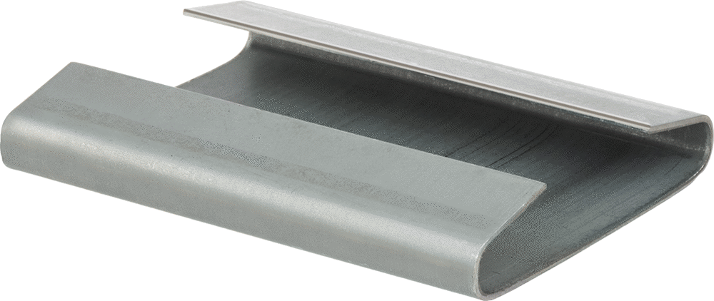 Metal Çemberleme için Çinko Kaplama Çelik Contalar, Açık, 2" Genişlikte Çemberleme için, 2-15/16" Uzunluk