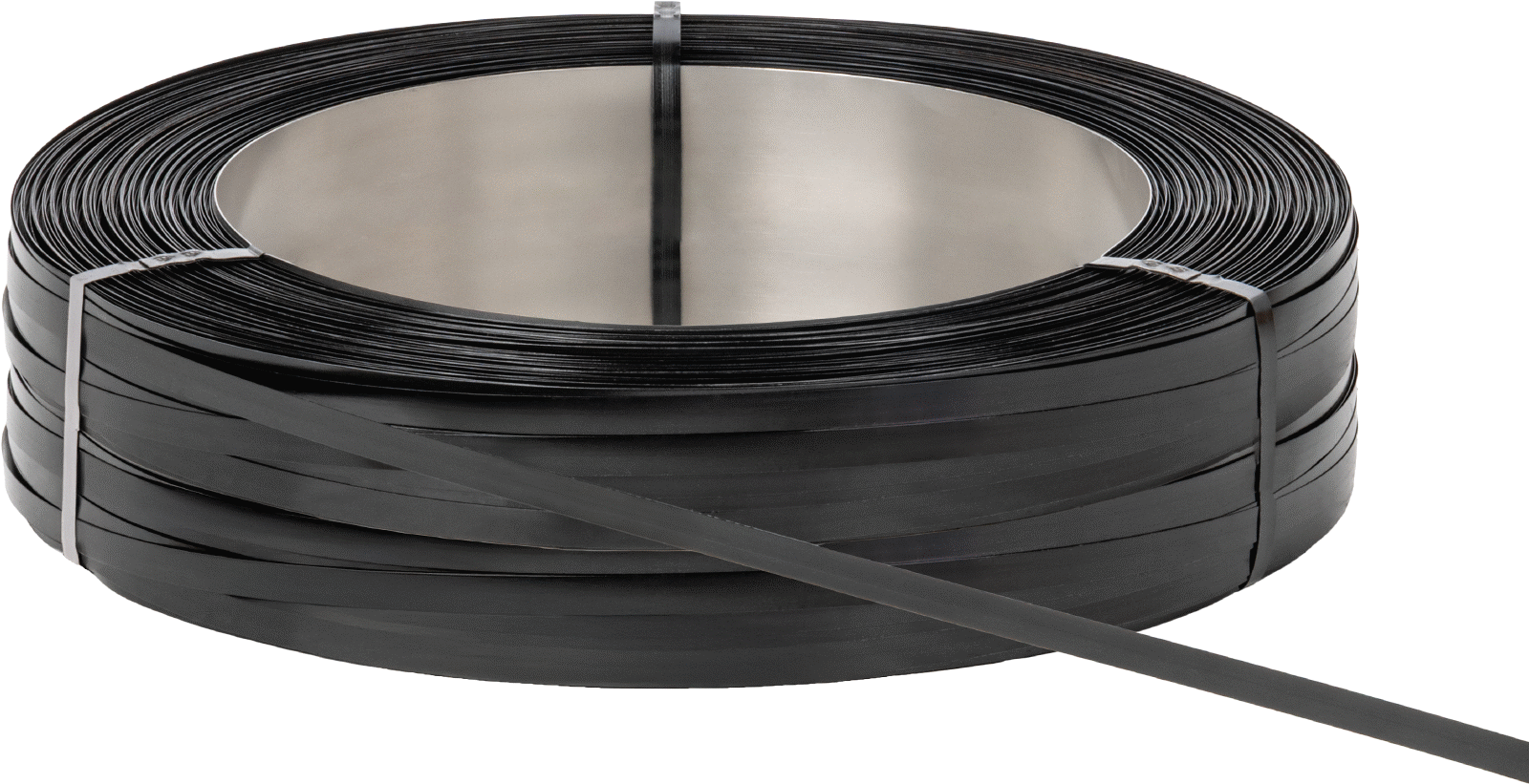 Boyalı Yüksek Karbonlu Çelik Metal Çember, Standart Bobin, 1-1/4“ Genişlik x 0,029” Kalınlık, 865 Fit Uzunluk