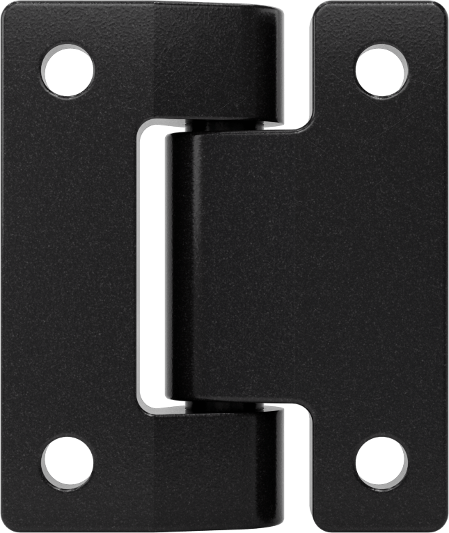 Plastik Sürtünmeli Menteşe, Siyah Naylon, 1-1/2" Toplam Genişlik, 3,5 inç-lbs. Tork