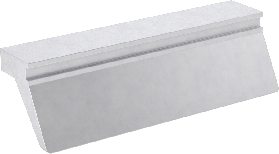 Cilalı Alüminyum Kenar Çekme, 4" Genişlik, 1-1/8" Yüksek Dudak