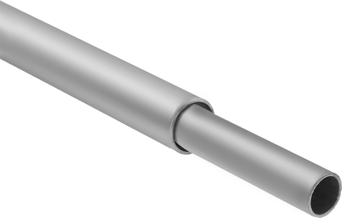 Two Round Rails Shown Telescoping (Sold Separately)