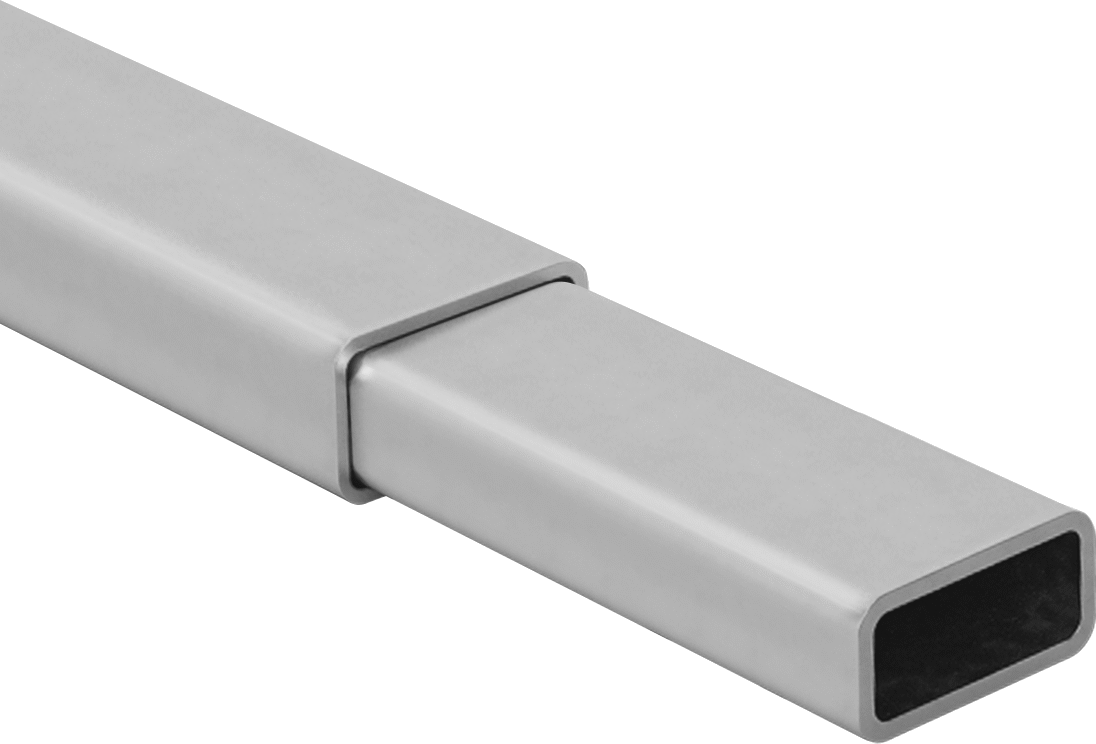 Two Rectangular Rails Shown Telescoping (Sold Separately)