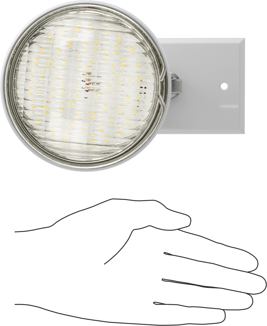 1 Steel Add-on Head with 400 Lumens for Emergency Backup Light