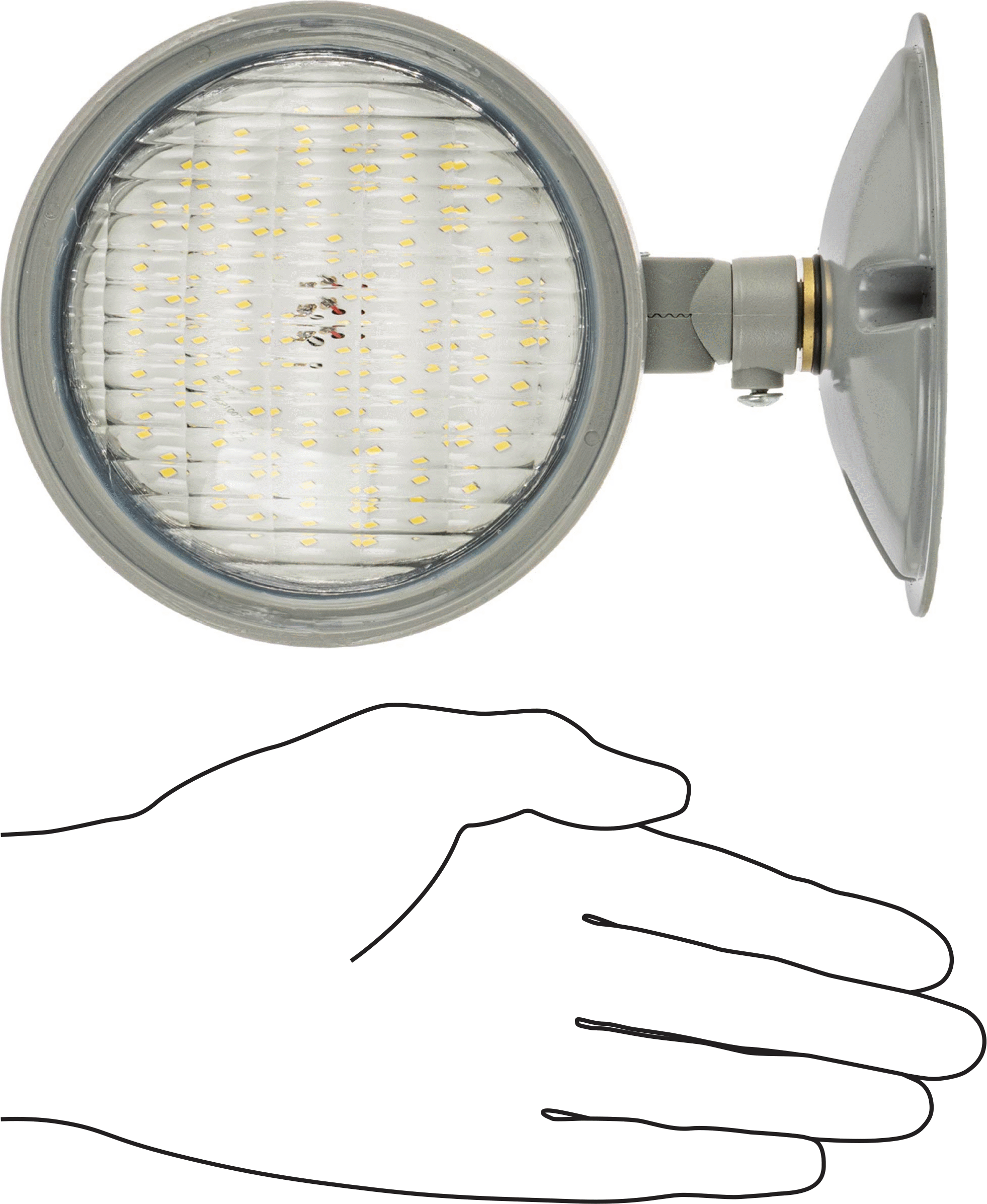 1 Plastic Add-on Head with 400 Lumens for Emergency Backup Light