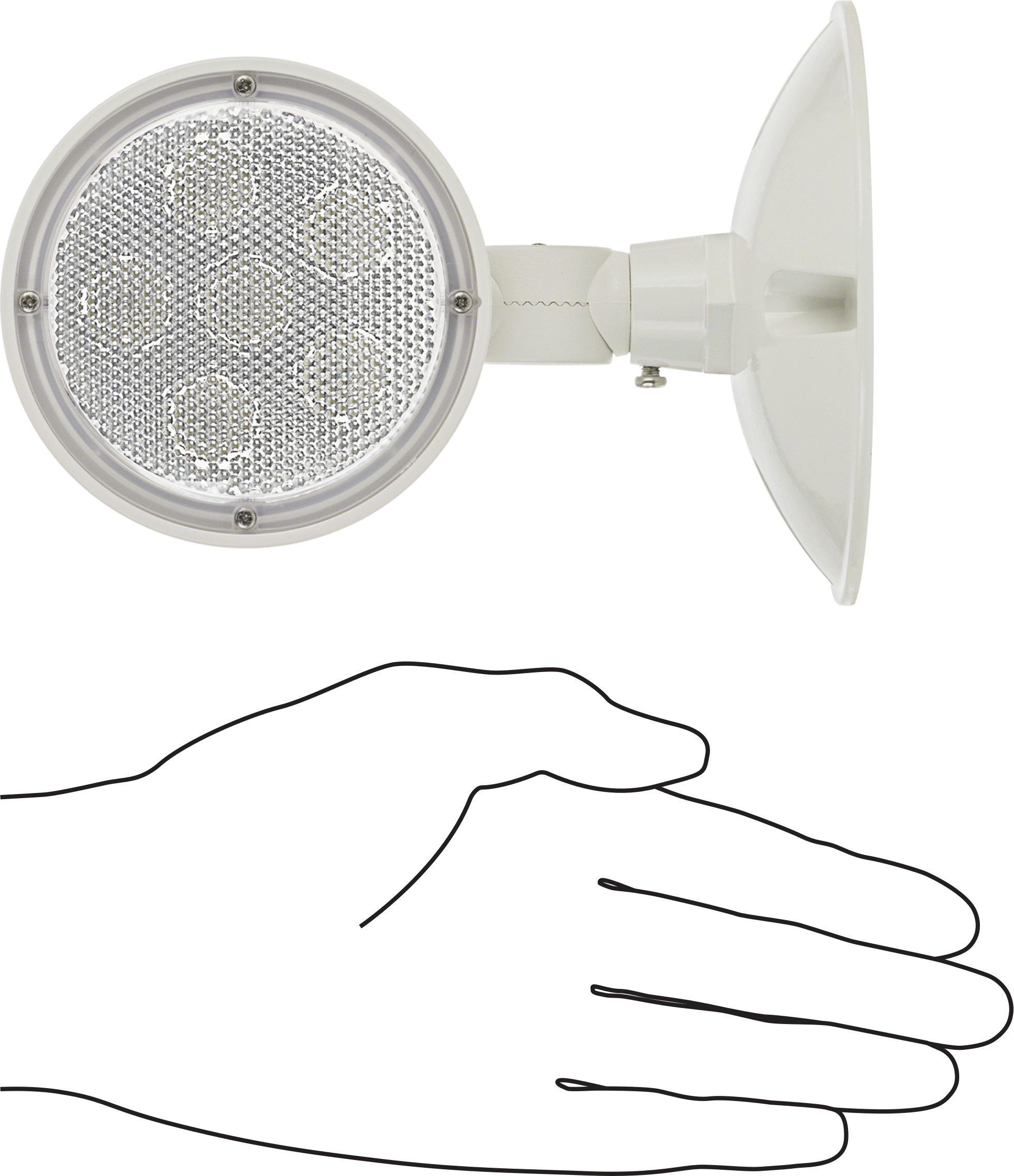 1 Plastic 1W Add-on Head with 150 Lumens for Emergency Backup Light