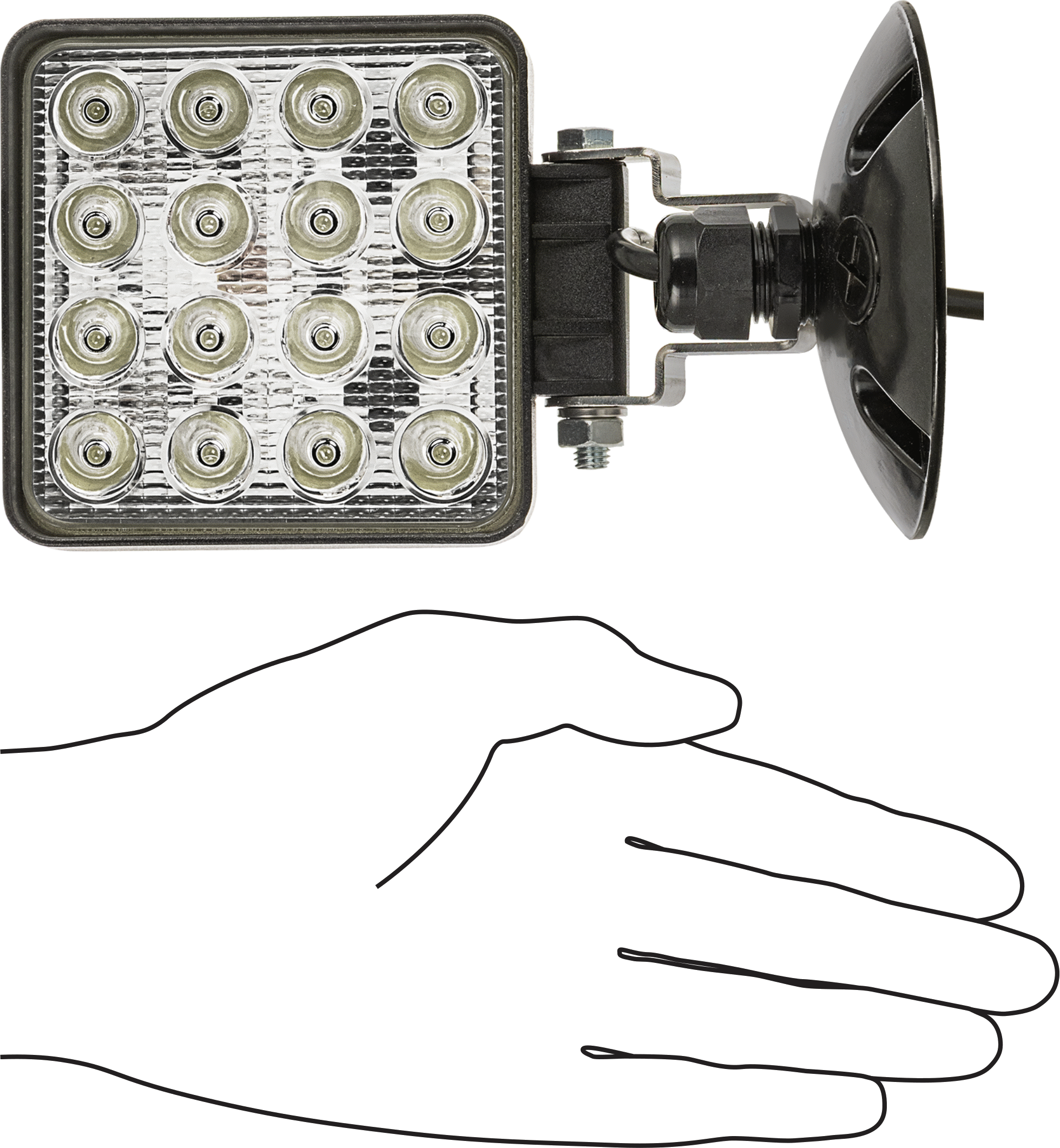 1 Aluminum Add-on Head with 670 Lumens for Emergency Backup Light