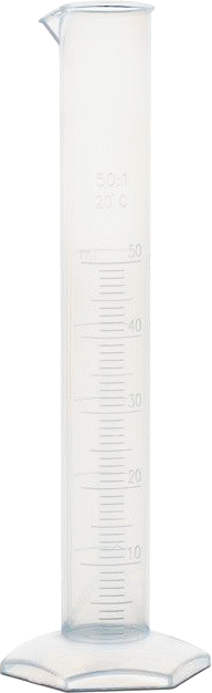 Polipropilen Plastik Dereceli Silindir, 1,7 FL. oz./50 ml Kapasite