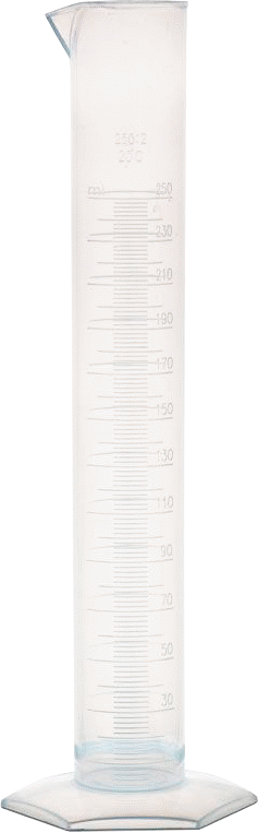 Polipropilen Plastik Dereceli Silindir, 8,5 FL. oz./250 ml Kapasite