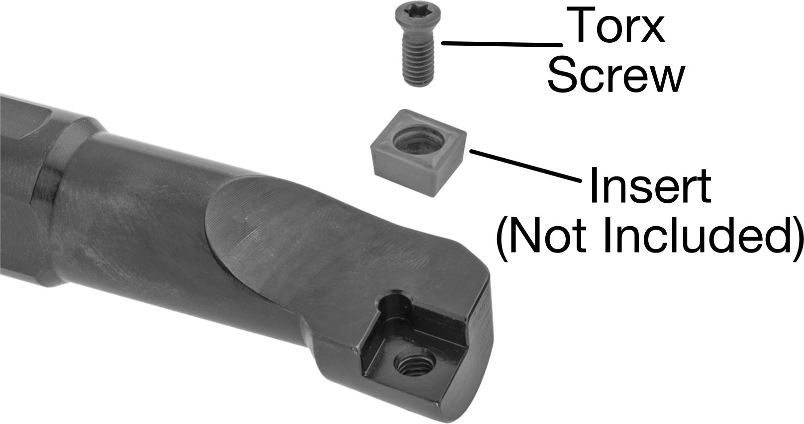 Delik Açma Karbür Uç Tutucu, Kod SCLC, Sağ El, 5/8" Şaft Çapı, 3/32" uç kalınlığı için