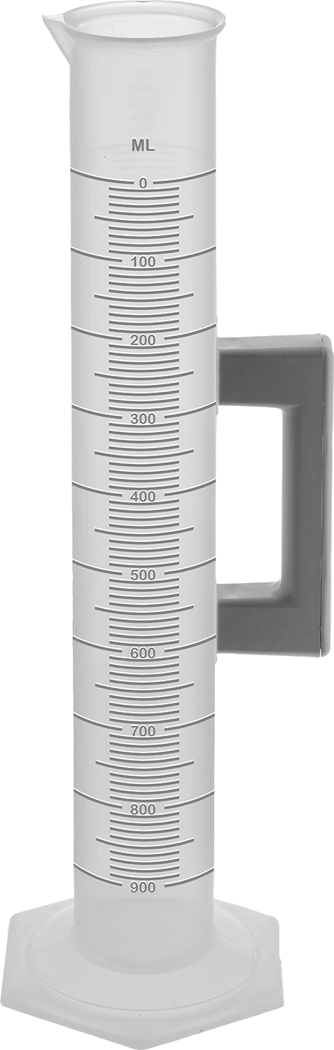 Polipropilen Plastik Dereceli Silindir, Kolay Döküm, 34 FL. oz./1000 ml Kapasite