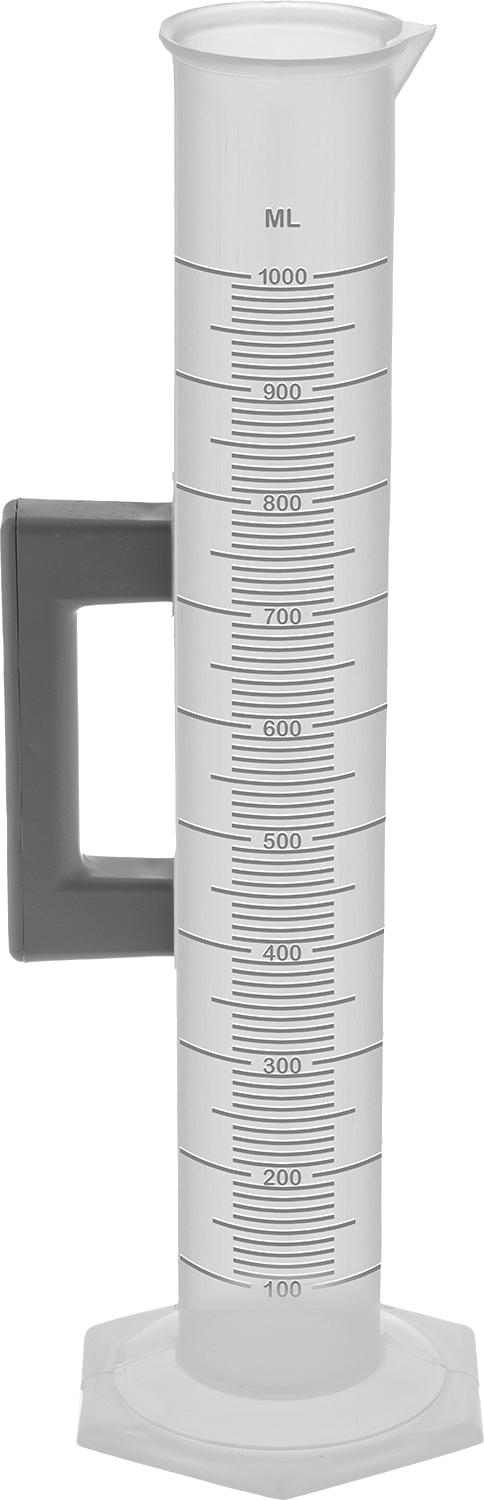 Polipropilen Plastik Dereceli Silindir, Kolay Döküm, 34 FL. oz./1000 ml Kapasite