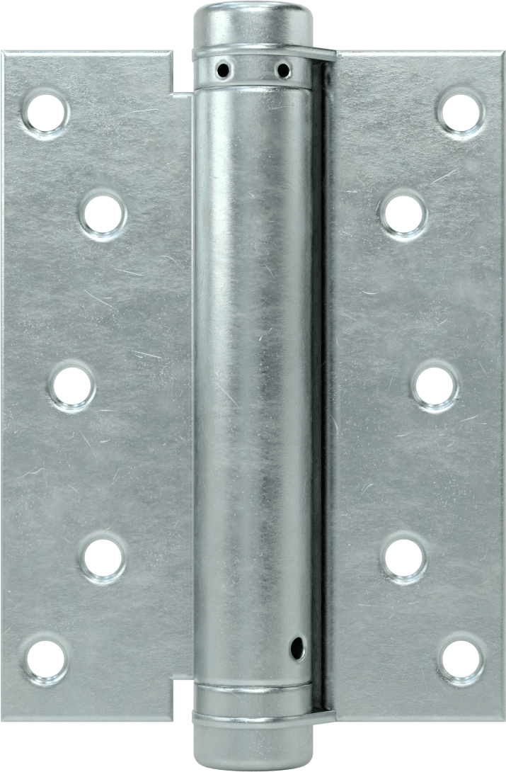 Gömme Montajlı Kapı Menteşesi, Standart Dışı Delikli, Kare Köşeler, Çinko Kaplı Çelik, 4-1/2" Toplam