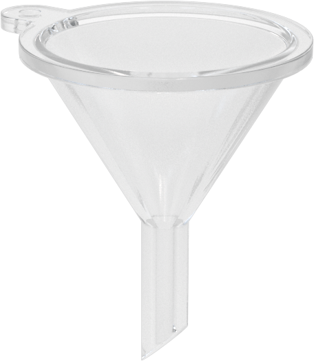 Asma Halkalı Plastik Huni, 1/16 FL. oz. Kapasite
