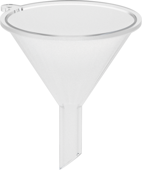 Asma Halkalı Plastik Huni, 1/2 FL. oz. Kapasite