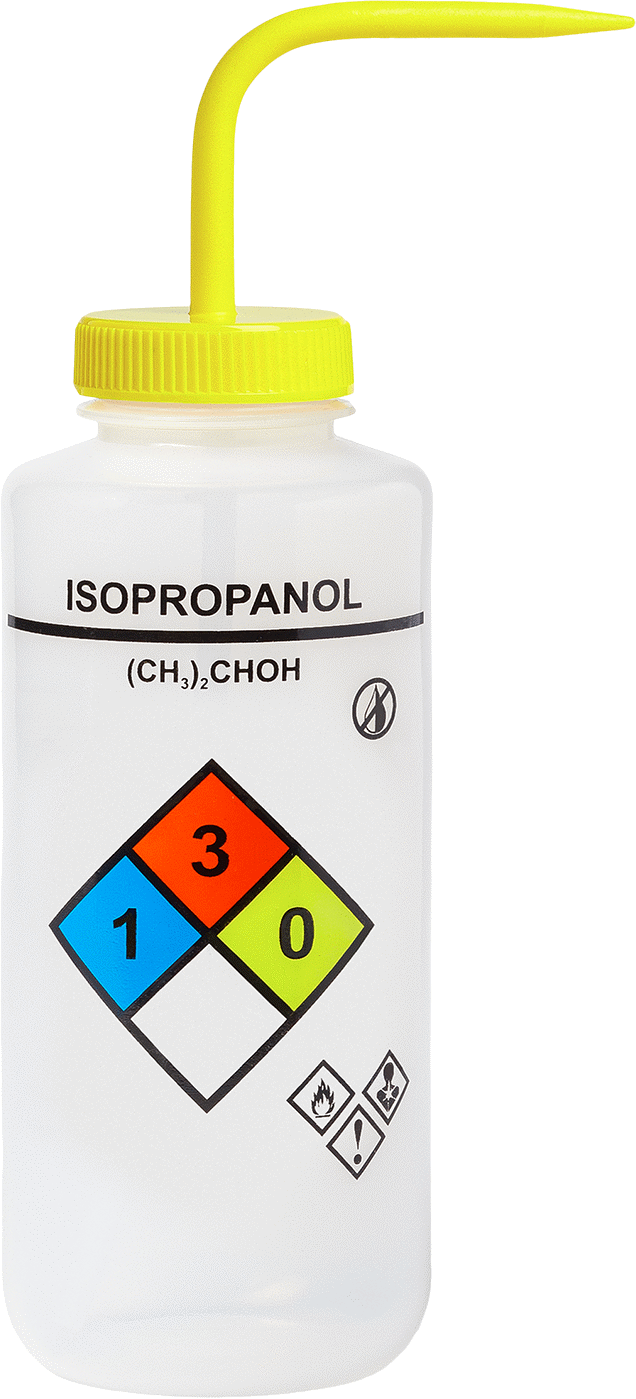 Açılı Nozullu Sıkma Şişesi, NFPA Diamond, (İzopropanol), 32 FL. oz Kapasite