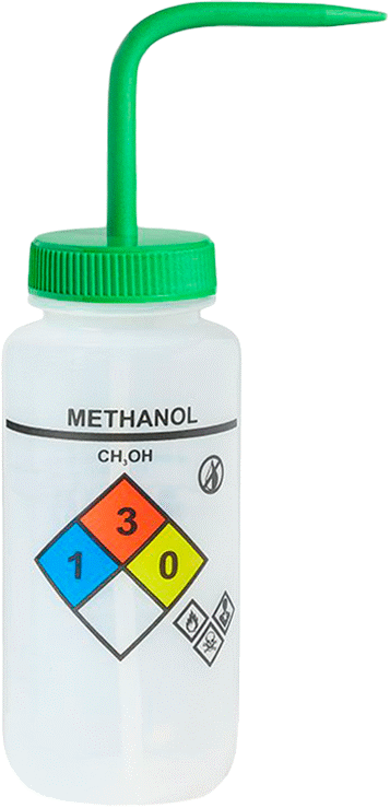 Açılı Nozullu Sıkma Şişesi, NFPA Diamond, (Metanol), 16 FL. oz Kapasite